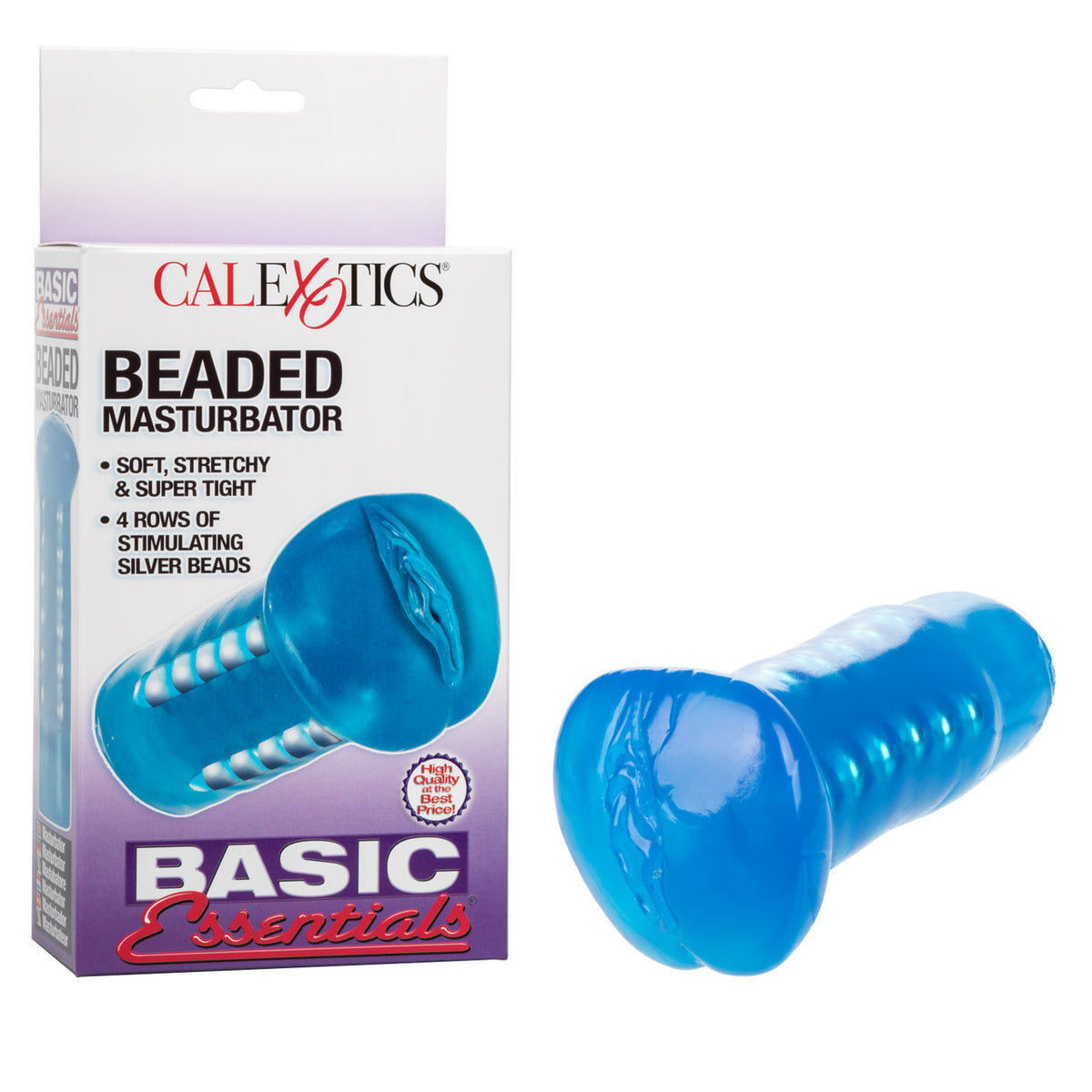 Basic Essentials - Beaded Masturbator Blue