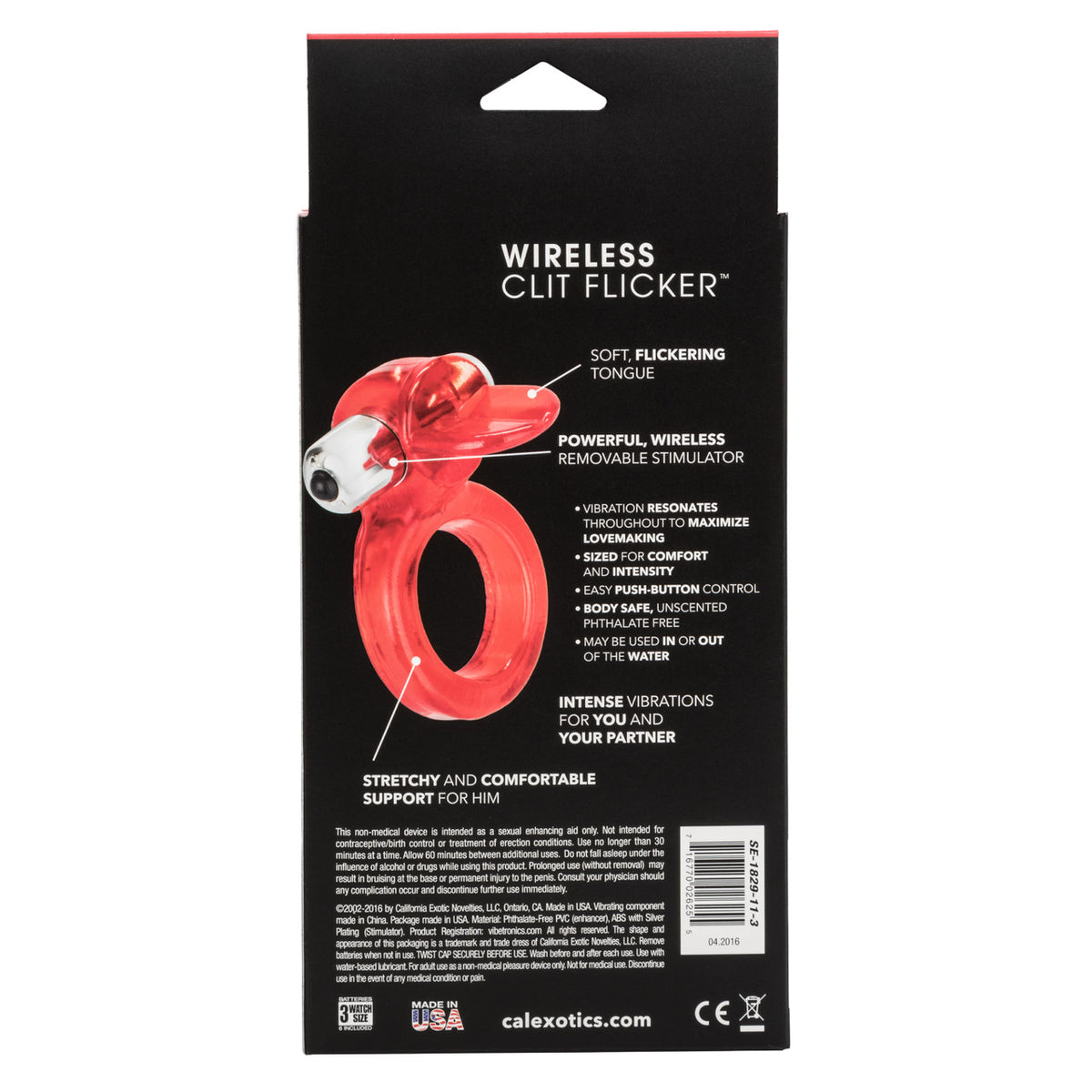 Clit Flicker With Wireless Stimulator - Red