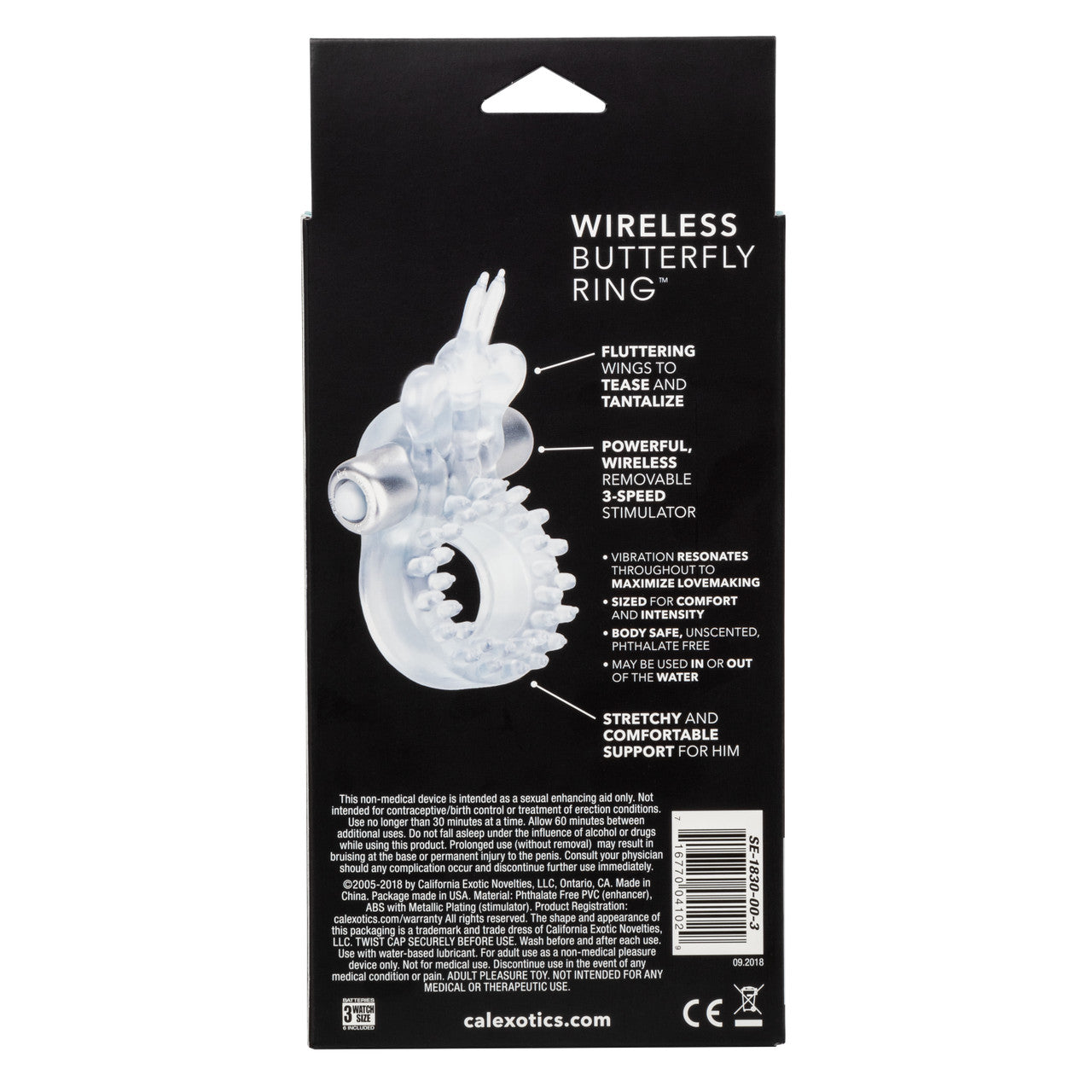 Wireless Butterfly Waterproof Couples Ring - Clear