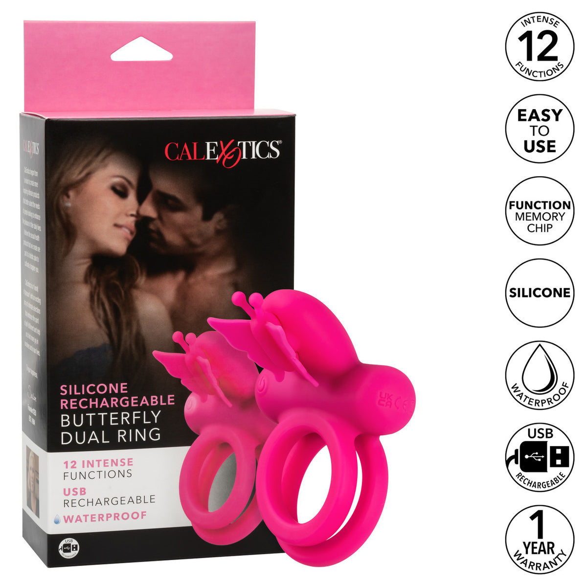 Silicone Recharge Dual Butterfly Ring