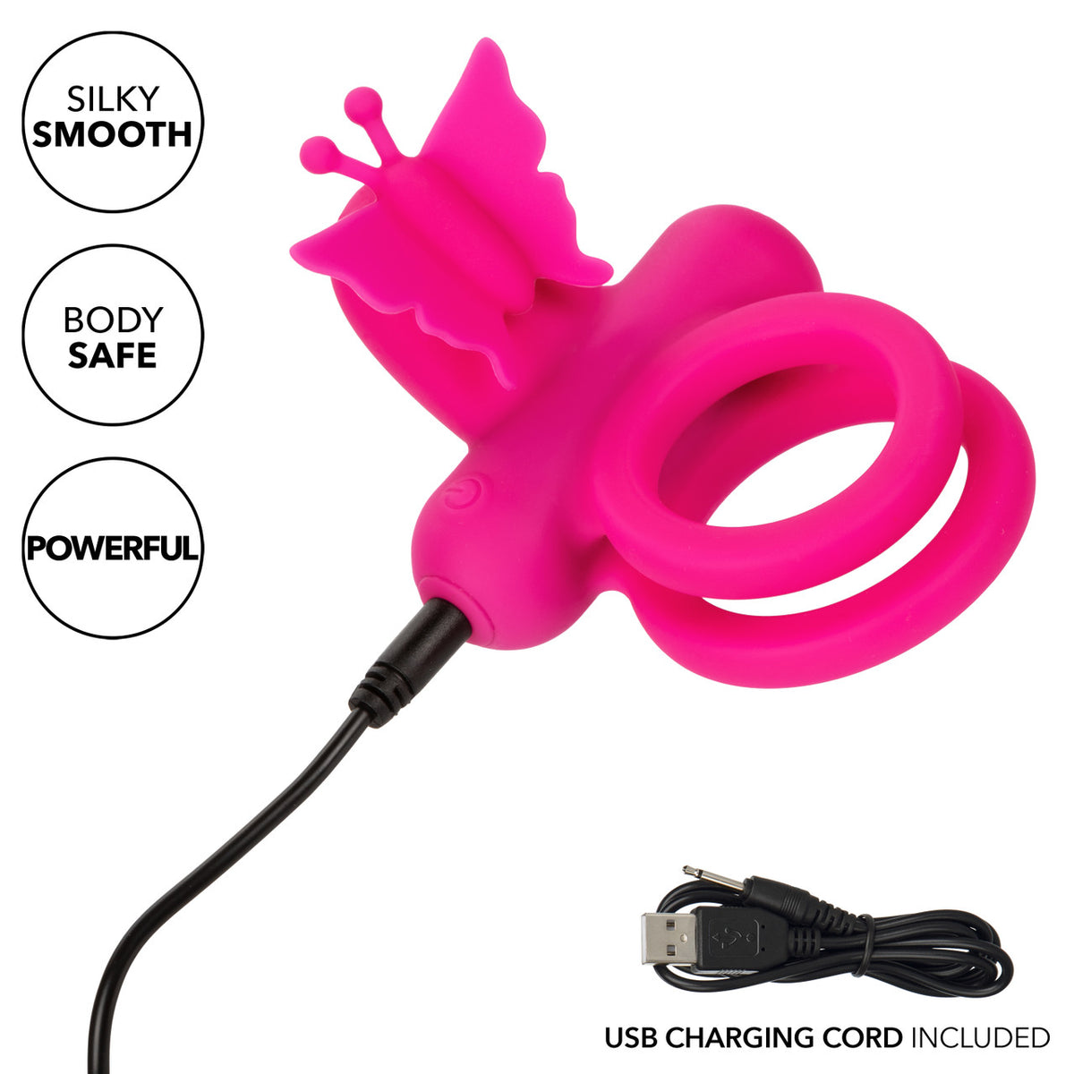 Silicone Recharge Dual Butterfly Ring