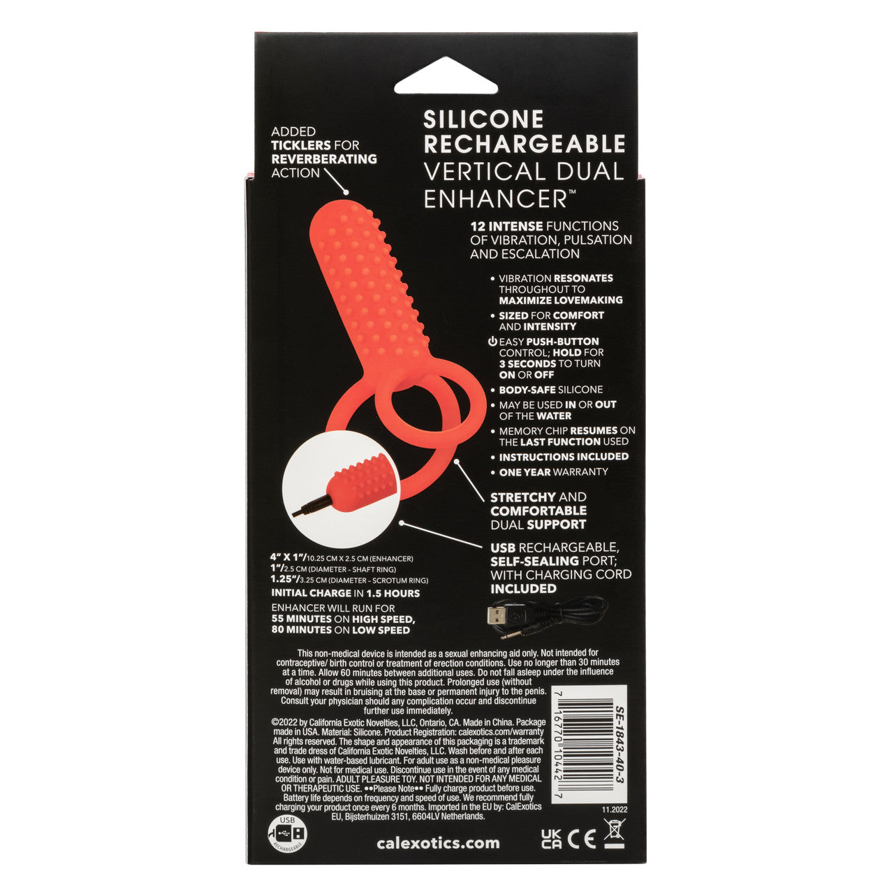 Silicone Recharge Vert Dual Enhance Red