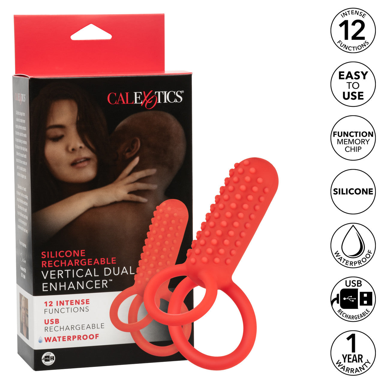 Silicone Recharge Vert Dual Enhance Red