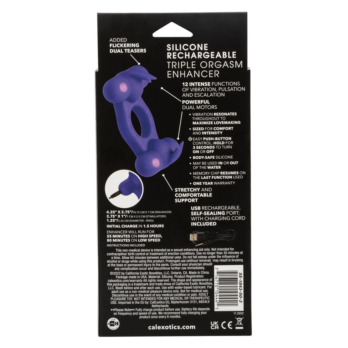 Silicone Recharge Triple Orgasm Purple