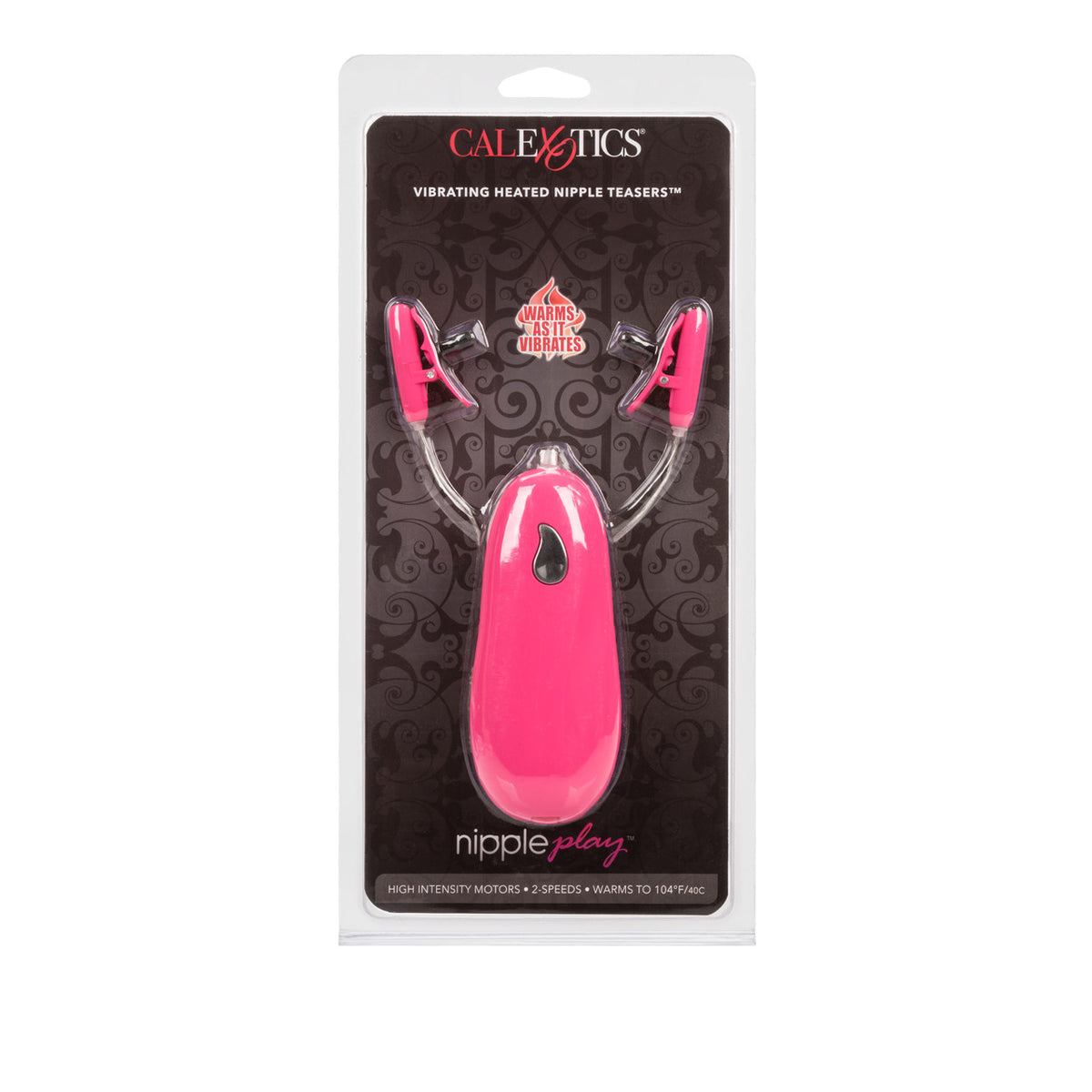 Vibrating Heated Nipple Teasers - Pink