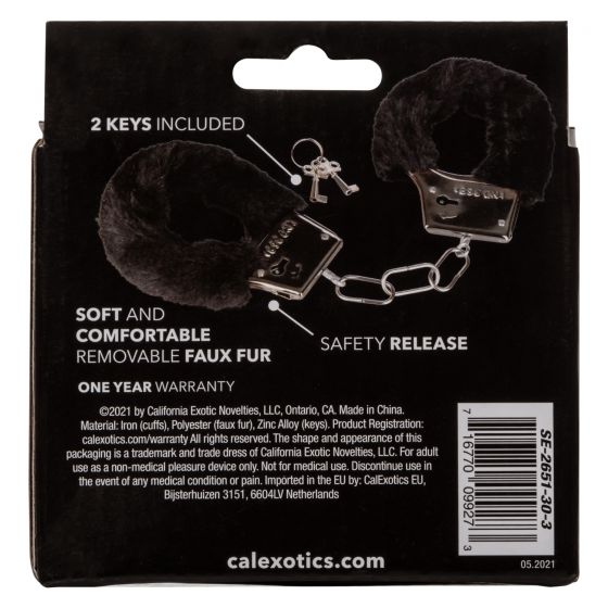 Playful Furry Cuffs Black