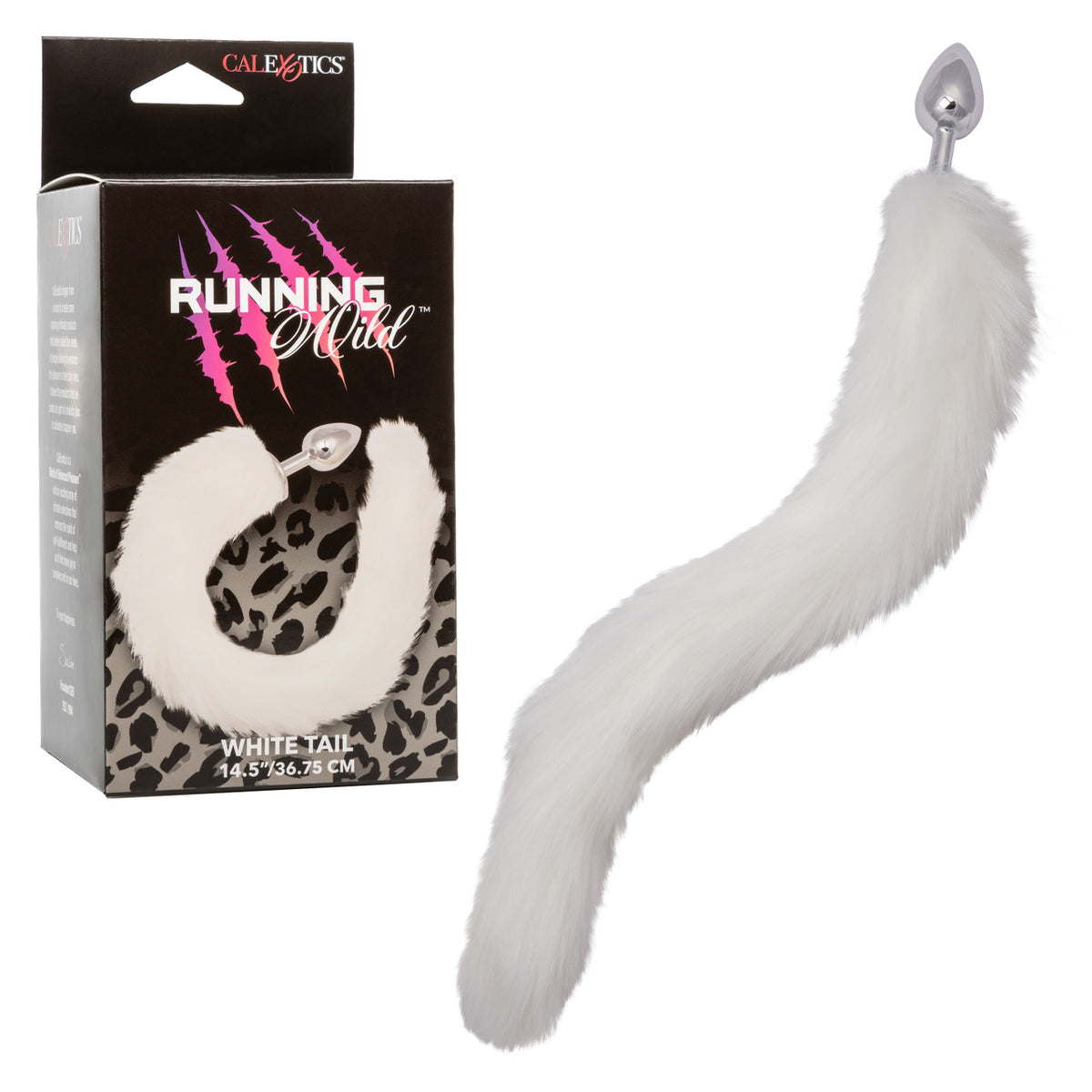 Running Wild White Tail Metallic Anal Probe