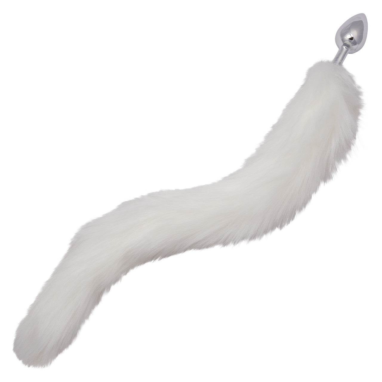 Running Wild White Tail Metallic Anal Probe