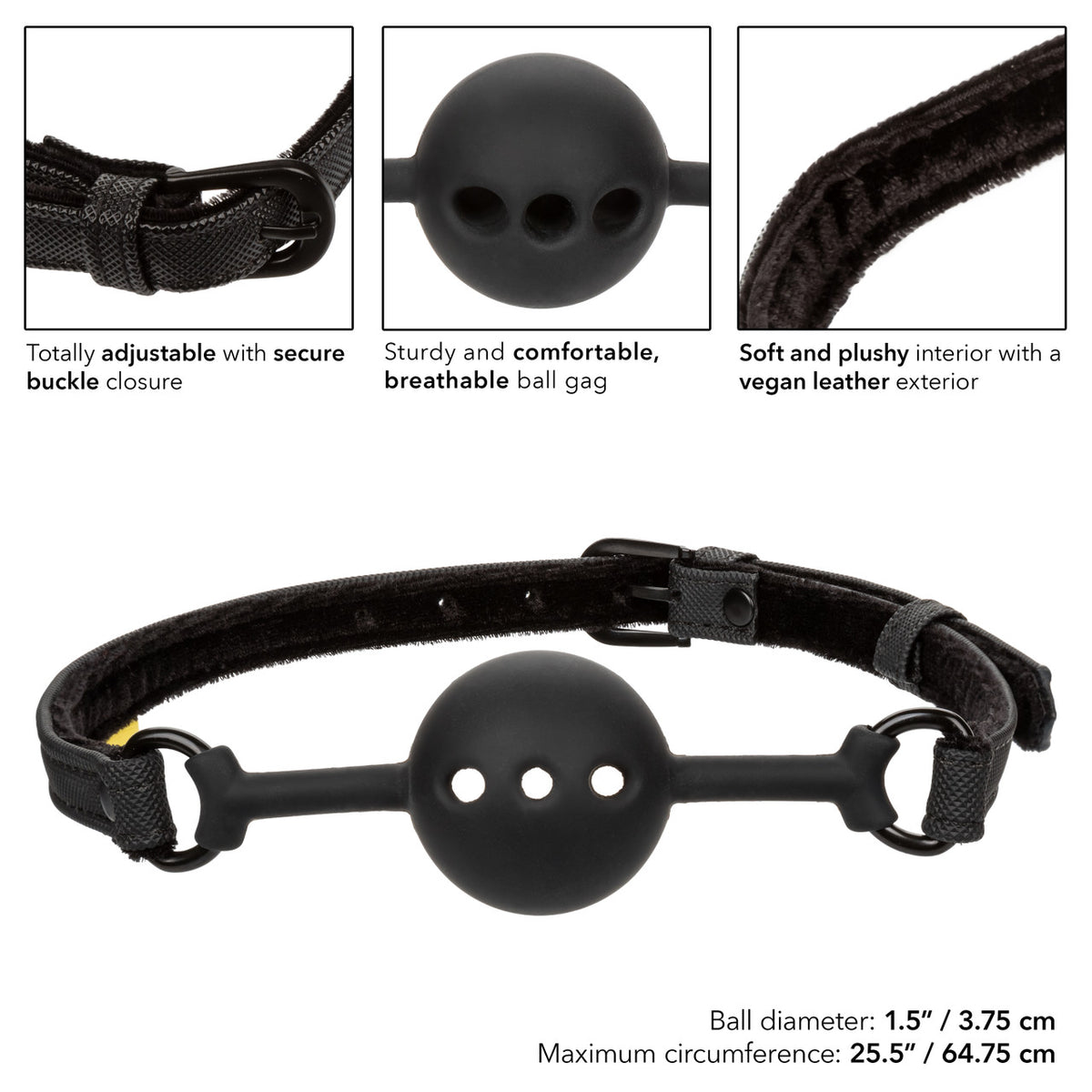 Boundless Breathable Ball Gag Black