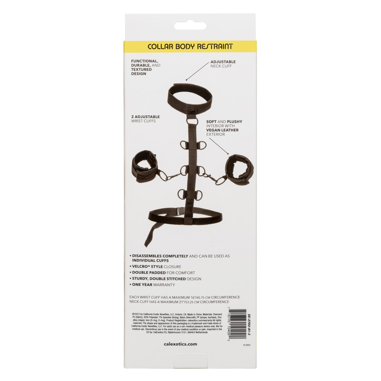 Boundless Collar Body Restraint Black