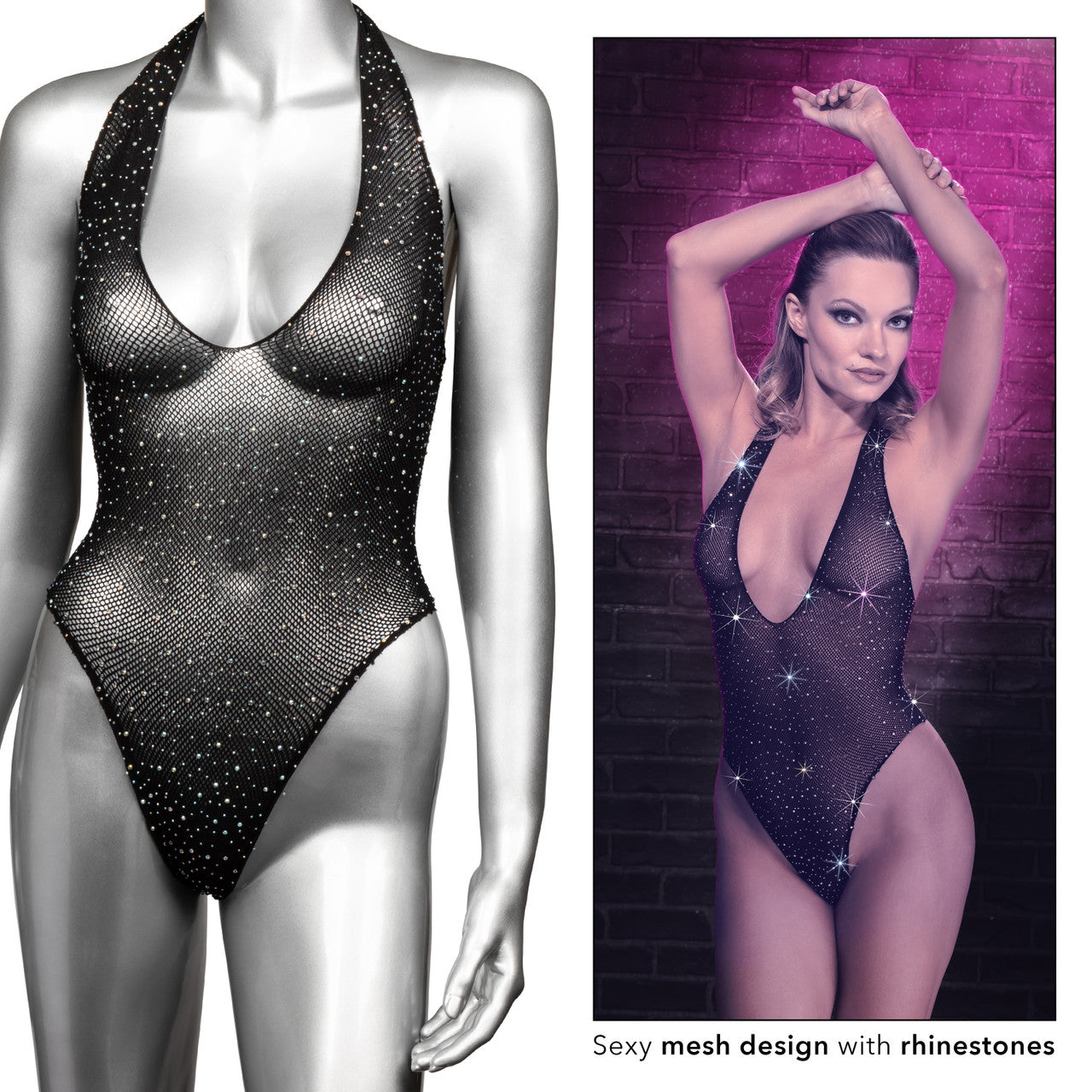 Radiance Deep V Body Suit Black