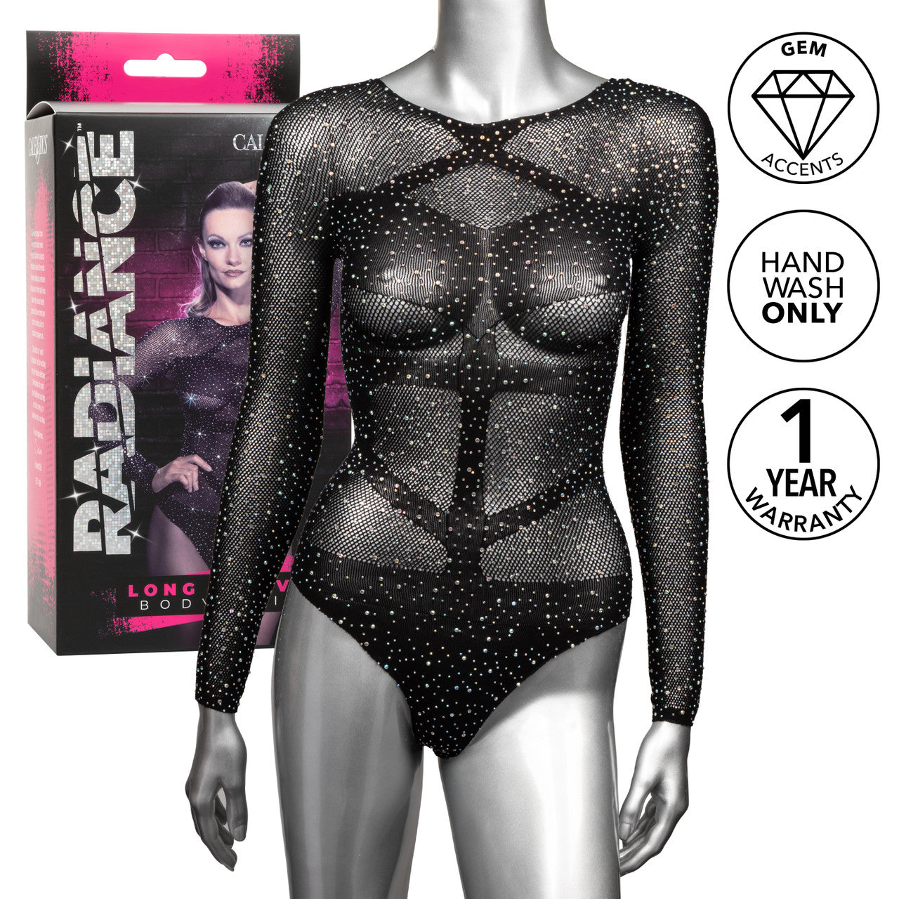 Radiance Long Sleeve Body Suit Black