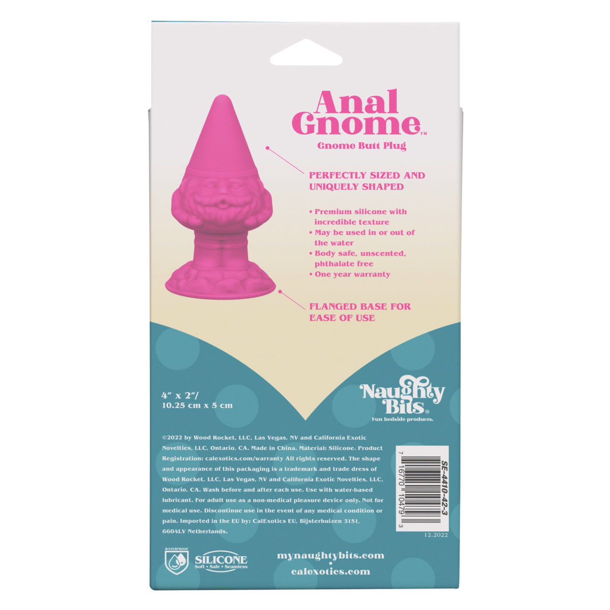 Naughty Bits Anal Gnome Gnome Pink