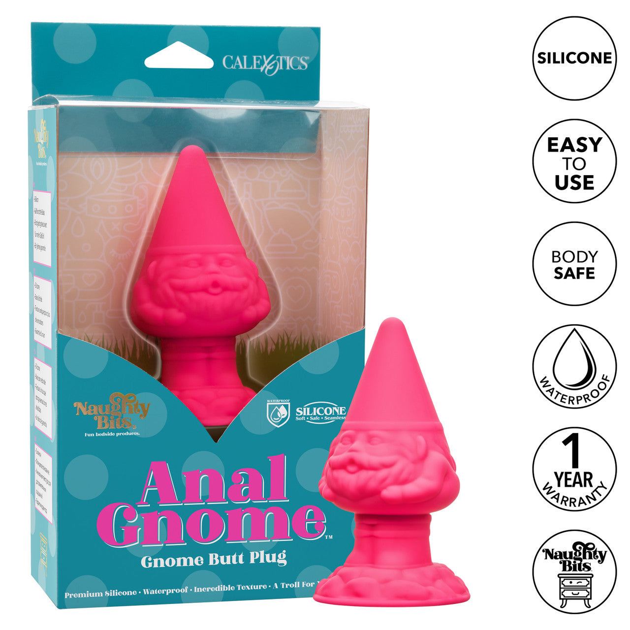 Naughty Bits Anal Gnome Gnome Pink