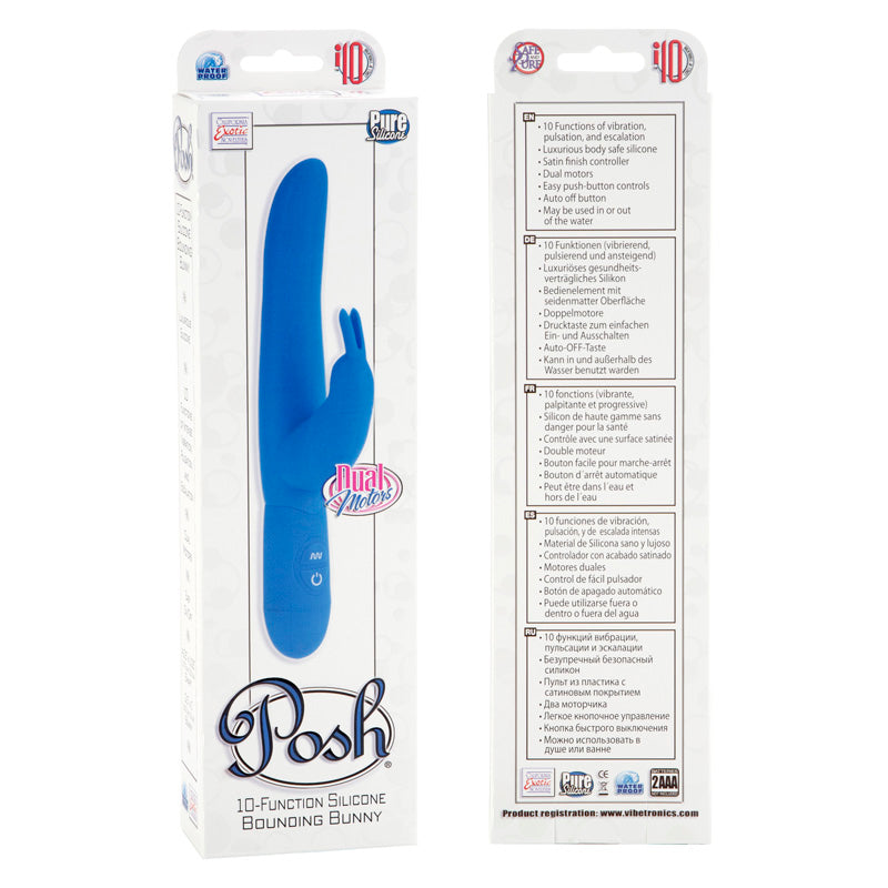 Posh Bounding Bunny - Blue
