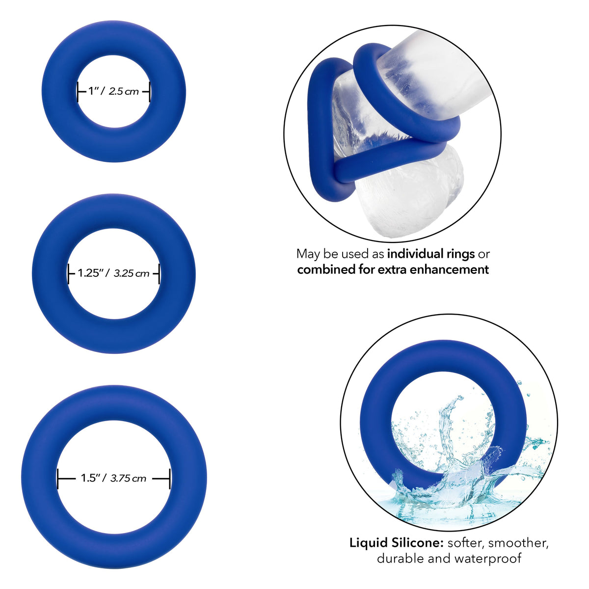 Admiral Universal Cock Ring Set Blue
