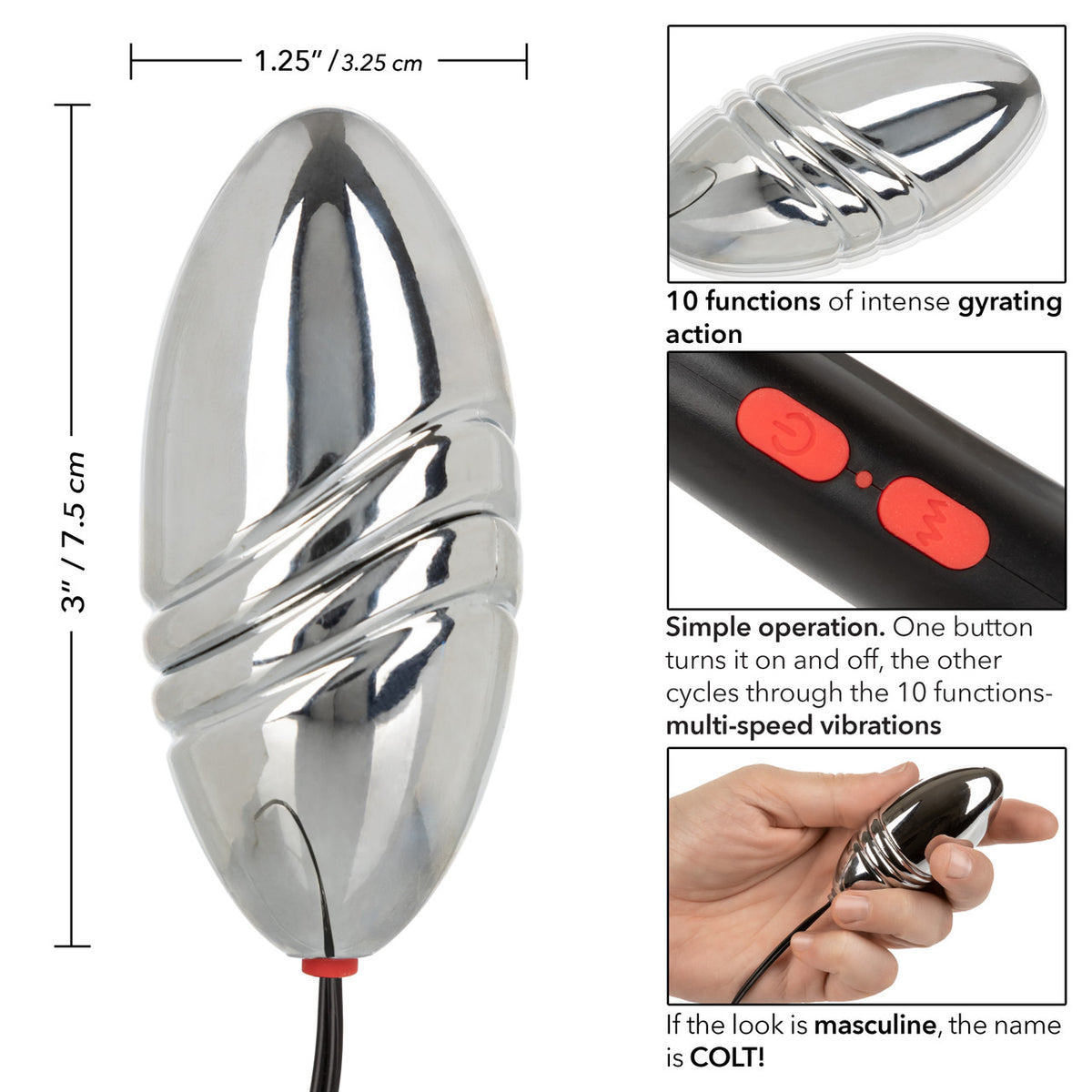 Colt Rechargeable Turbo Bullet Silver