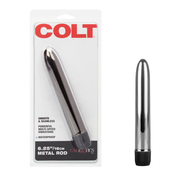 Colt Metal Rod 6.25 inches Plastic Vibrator Silver