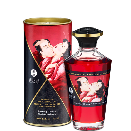 Warming Massage Oil Blazing Cherry 3.5 OZ