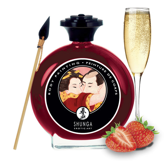 Edible Body Paint Sparkling Strawberry Wine 3.5 OZ