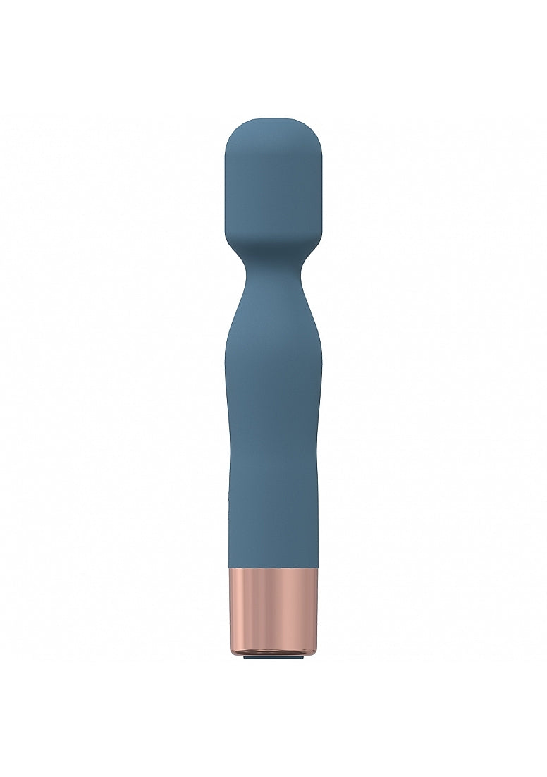 Loveline Glamour 10 Speed Mini-wand Silicone Rechargeable Waterproof Blue/grey