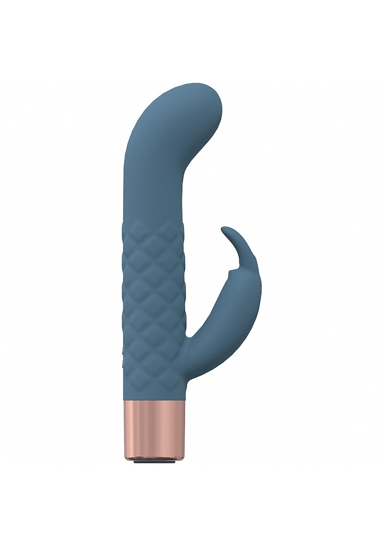 Loveline Devotion 10 Speed Mini-rabbit Silicone Rechargeable Waterproof Blue/grey