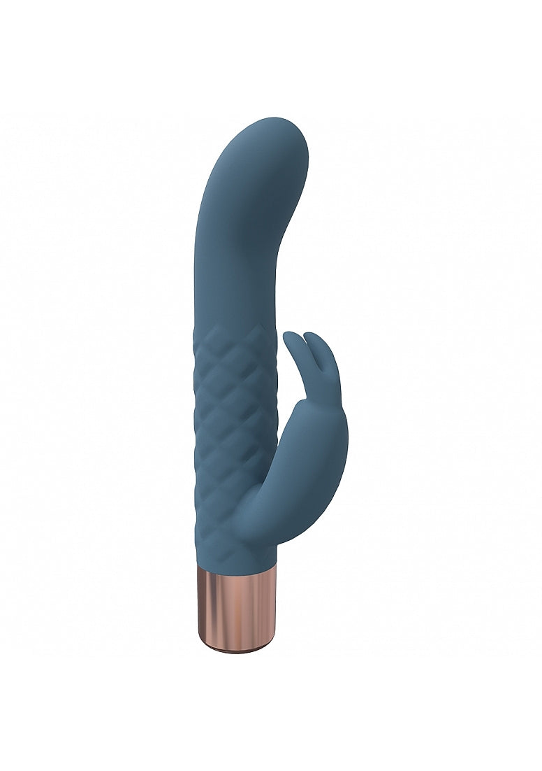Loveline Devotion 10 Speed Mini-rabbit Silicone Rechargeable Waterproof Blue/grey