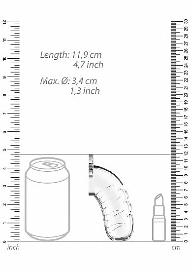 Cage With Silicone Urethal Sounding 16 - Transparent
