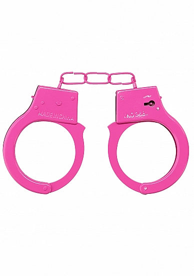 Ouch Beginners Handcuffs Metal Pink