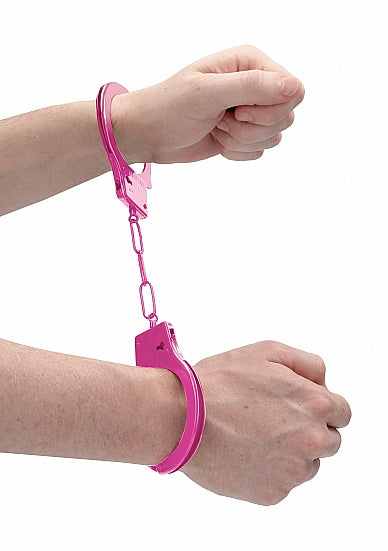 Ouch Beginners Handcuffs Metal Pink