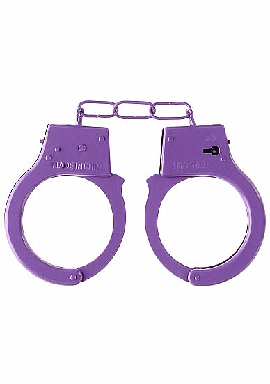 Ouch Beginners Handcuffs Metal Purple