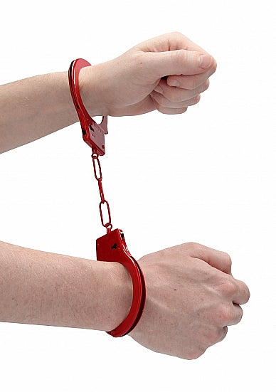 Ouch Beginners Handcuffs Metal Red