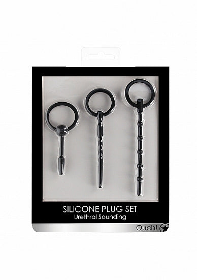 Ouch! Urethral Sounding Plug Set - Black