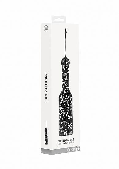 Ouch! Printed Paddle Love Street Art Fashion Black