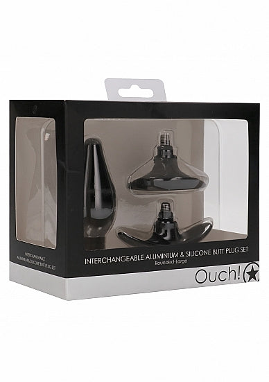 Interchangeable Butt Plug Rounded Large Black