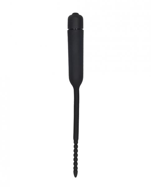 Silicone Vibrating Bullet Plug With Beaded Tip - Urethral Soundi