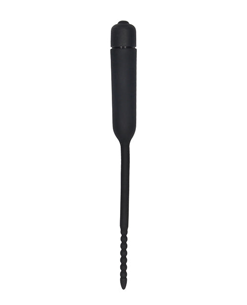 Silicone Vibrating Bullet Plug With Beaded Tip - Urethral Soundi