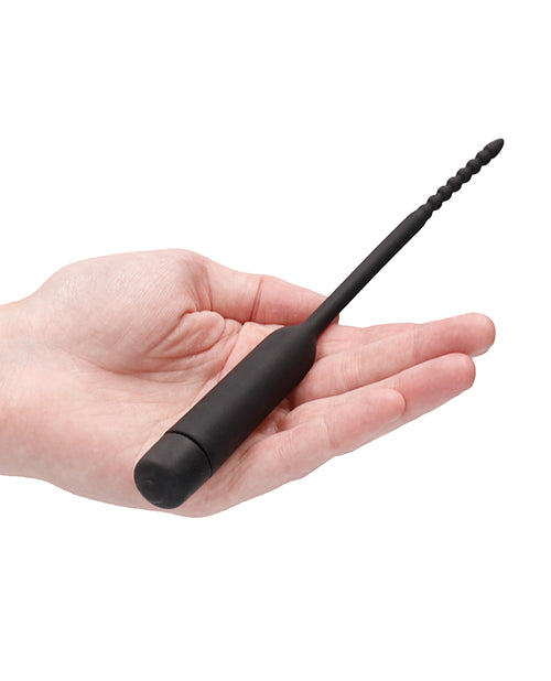Silicone Vibrating Bullet Plug With Beaded Tip - Urethral Soundi