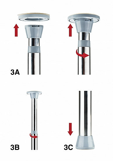 Shots Ouch Dance Pole - Silver