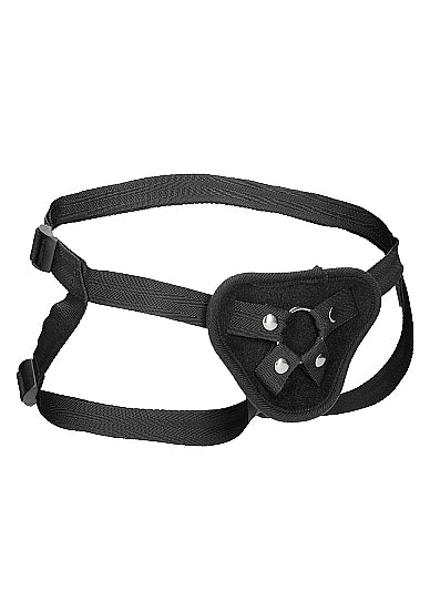 Ouch Velvet & Velcro Adjustable Harness With O-ring