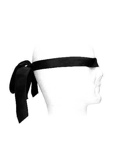Ouch! Black & White Satin Bondage Tie Black