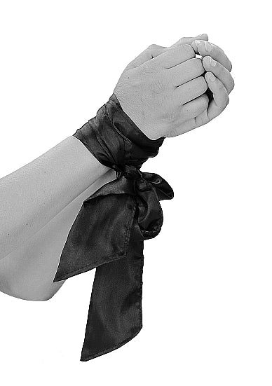 Ouch! Black & White Bondage Silky Ribbon Black