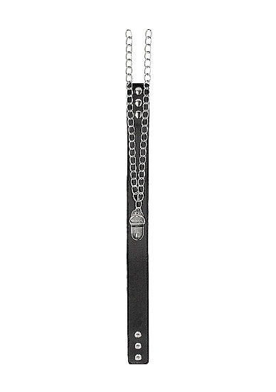 Ouch Bond Leather Collar Cuffs Leash Blk