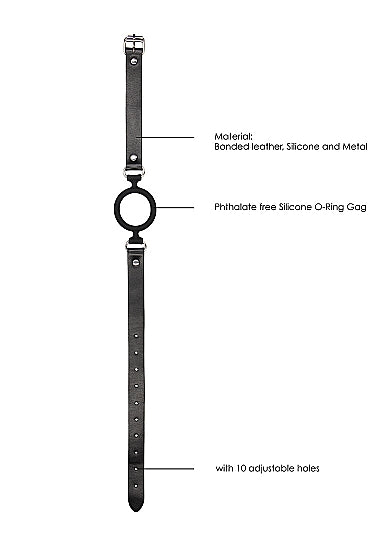 Ouch Silicone Ring Gag Black