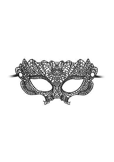 Ouch! Black & White Lace Eye Mask Princess Black