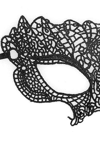 Ouch! Black & White Lace Eye Mask Princess Black