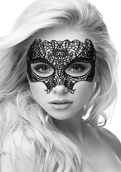Ouch! Black & White Lace Eye Mask Princess Black