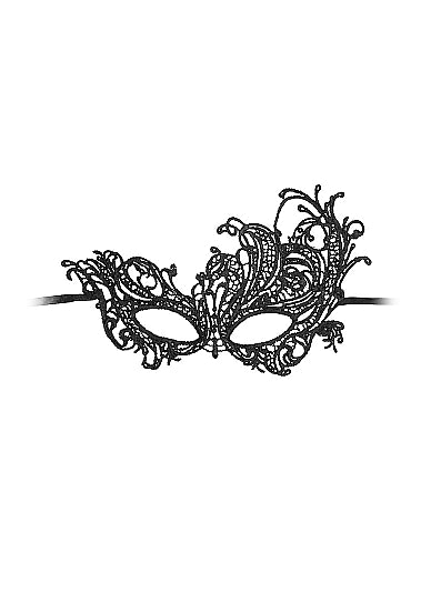 Ouch! Black & White Lace Eye Mask Royal Black
