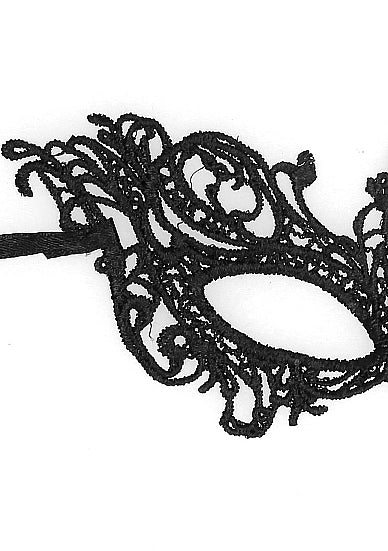 Ouch! Black & White Lace Eye Mask Royal Black