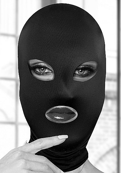 Ouch! Black & White Subversion Mask With Open Mouth And Eye Black